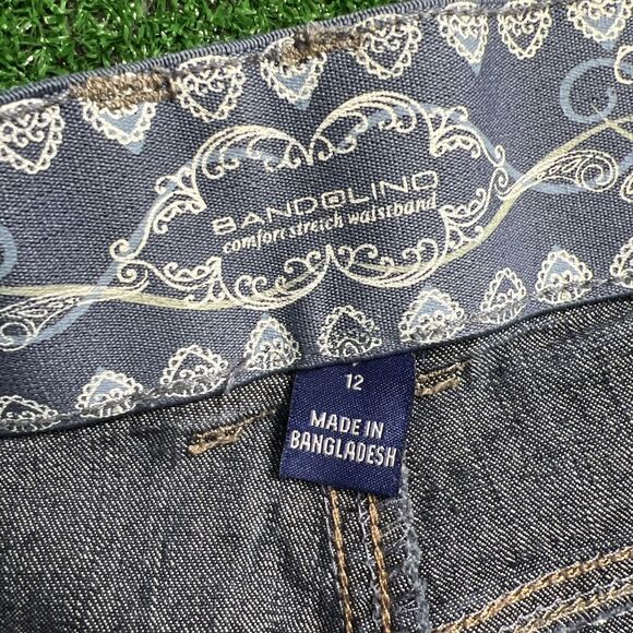 Bandolino Capri Denim Blue Missy Stretch Jeans‎ Women's Size 12 - Picture 4 of 9